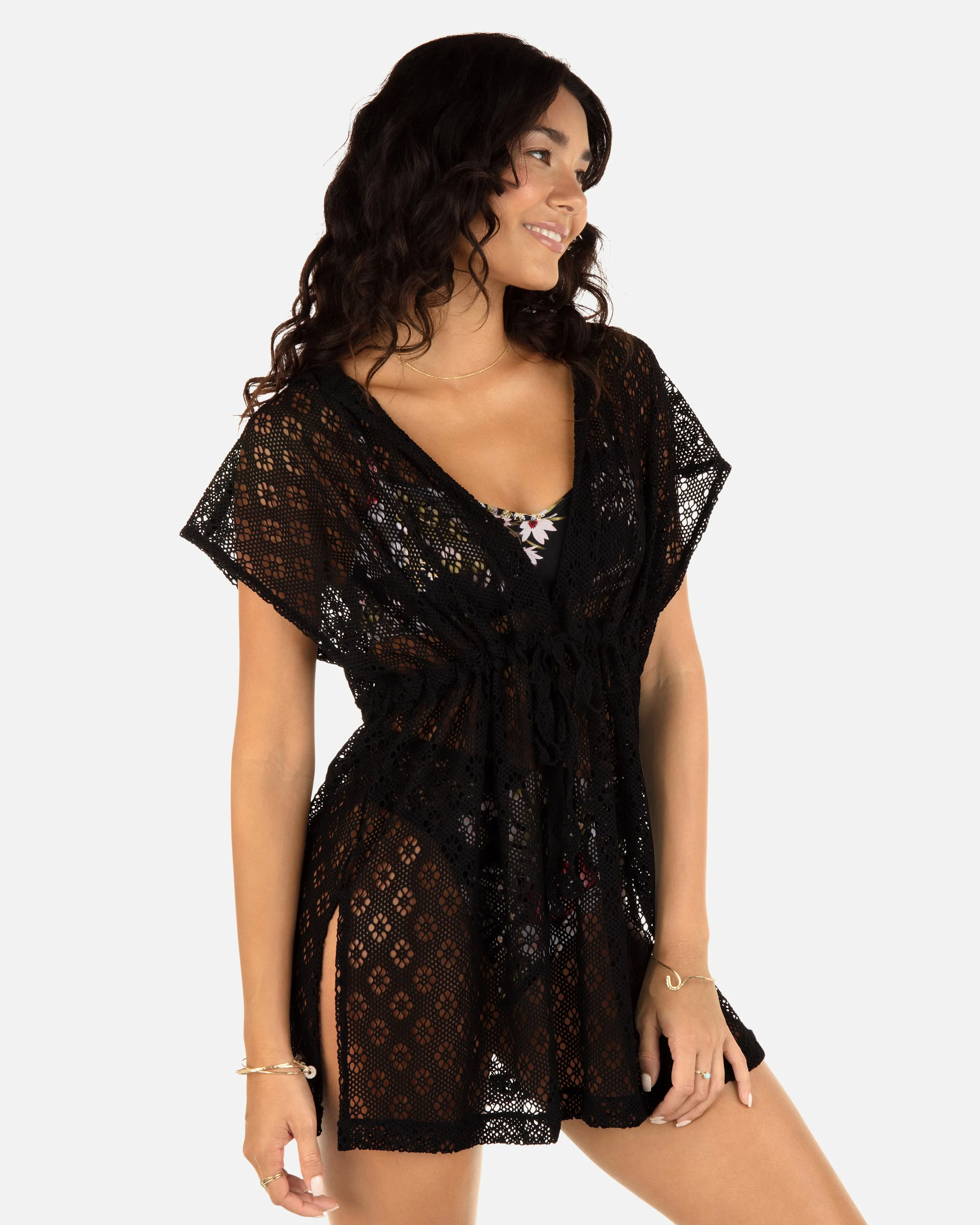 Summer Crochet Hooded Dress