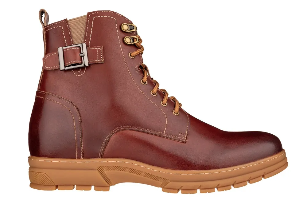 TOTO - K16206 - 2.8 Inches Taller (Cordovan Dark Brown) - High Top Boots