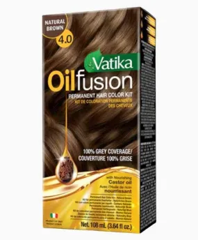 Vatika - Oil Fusion Permanent Hair Color Kit - Natural Brown 4.0 - 108ml Vatika - Oil Fusion Permanent Hair Color Kit - Natural Brown 4.0 - 108ml