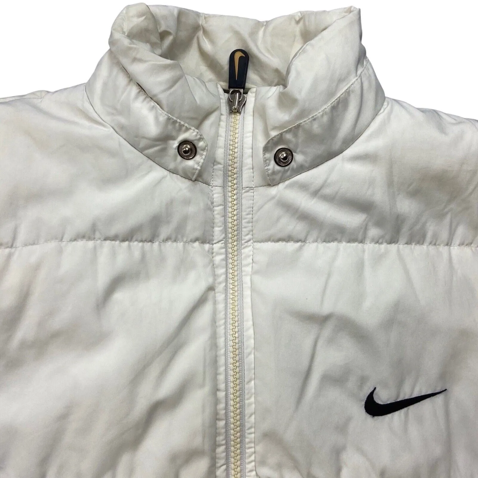 Vintage 1990's White Nike Puffer Coat/Jacket Small
