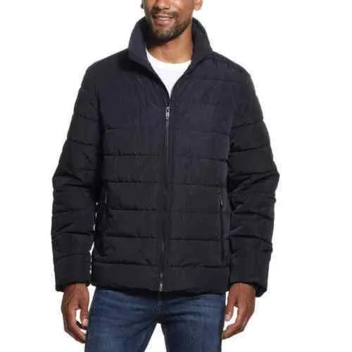 Weatherproof Men's Water Resistant Ultra Luxe Puffer Coat Jacket Black