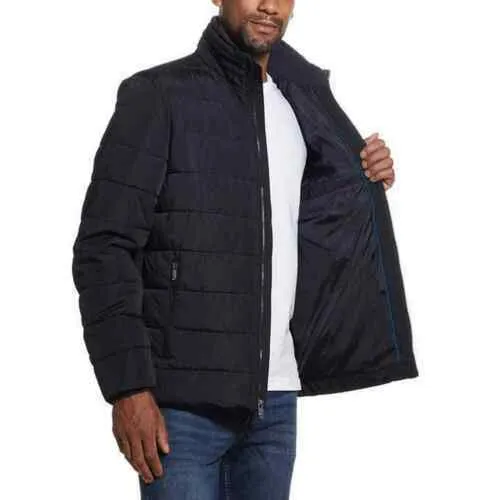 Weatherproof Men's Water Resistant Ultra Luxe Puffer Coat Jacket Black