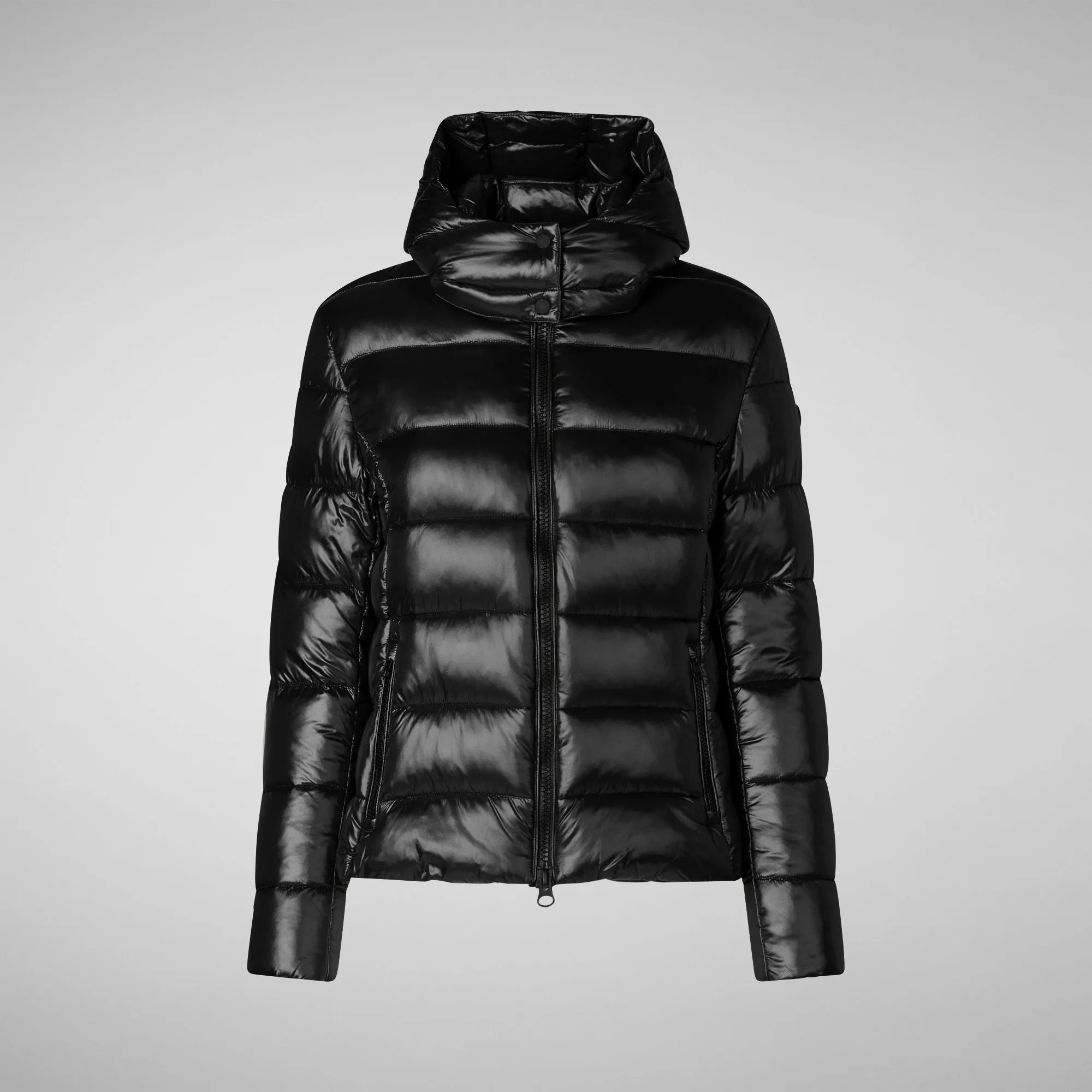 Women's Hooded Puffer Jacket Cosmary in Black