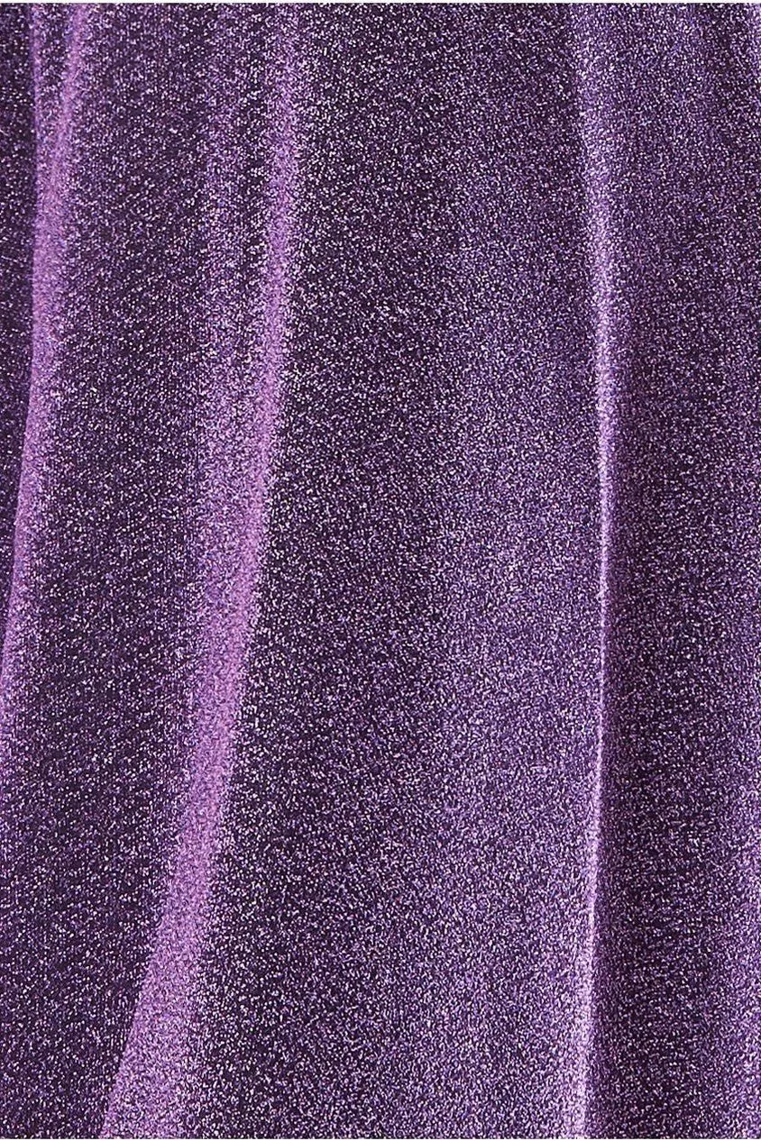 Wrap Style Spaghetti Strap Maxi With Split - Purple by Goddiva